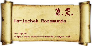 Marischek Rozamunda névjegykártya